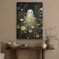 Whimsical Specter Blooms in Midnight's Embrace, Ghost Canvas Painting, Wall Art Decor - Dark Ghost Halloween Poster Gift