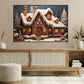 Enchanting Winter Wonderland A Cozy Gingerbread Haven, Christmas Canvas Painting, Xmas Wall Art Decor - Christmas Poster Gift Gingerbread Lovers