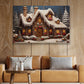 Enchanting Winter Wonderland A Cozy Gingerbread Haven, Christmas Canvas Painting, Xmas Wall Art Decor - Christmas Poster Gift Gingerbread Lovers