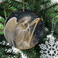 Harmonious Serenade Angel of the Night, Angel Circle Ceramic Ornament Christmas Gift