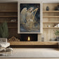 Harmonious Serenade Angel of the Night, Christmas Canvas Painting, Xmas Wall Art Decor - Christmas Poster Gift For Angel Lovers