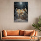 Midnight Serenade: Angels Singing Under the Moonlit Forest, Christmas Canvas Painting, Xmas Wall Art Decor - Christmas Poster Gift For Angel Lovers