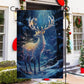 Alone Reindeer Brighten In The Forest Christmas, Reindeer Xmas Garden Flag & House Flag Gift