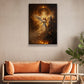 Angel's Embrace Of Light And Shadow, Christmas Canvas Painting, Xmas Wall Art Decor - Christmas Poster Gift For Angel Lovers