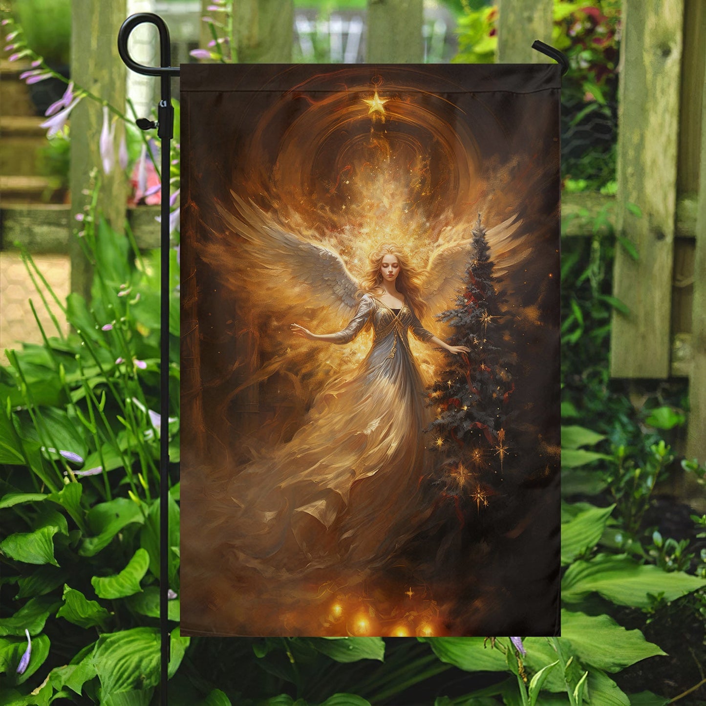 Angel Firer Christmas, Angel Xmas Garden Flag & House Flag Gift