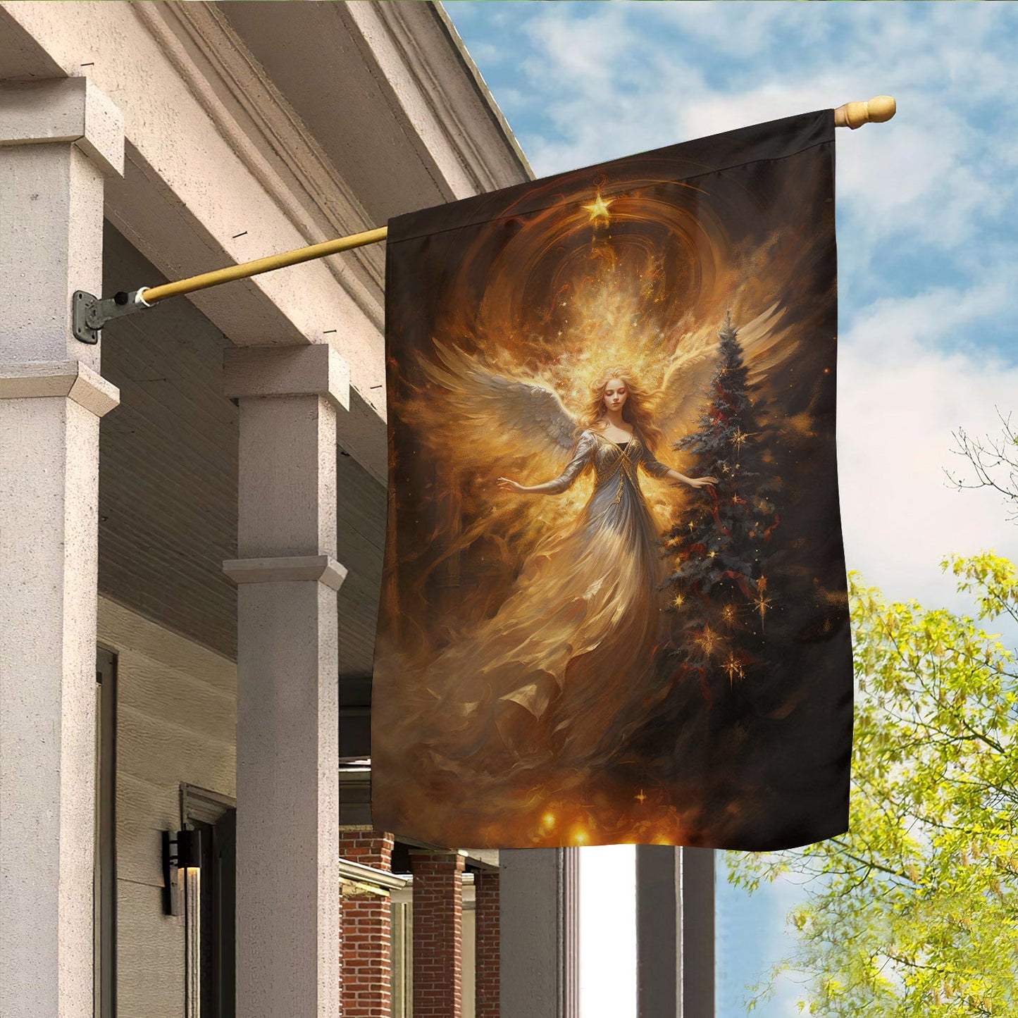 Angel Firer Christmas, Angel Xmas Garden Flag & House Flag Gift