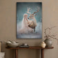 Enchanted Moment Between Maiden And Reindeer, Christmas Canvas Painting, Xmas Wall Art Decor - Christmas Poster Gift For Angel Lovers