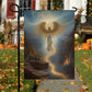 Guided By Celestial Light Christmas, Angel Xmas Garden Flag & House Flag Gift