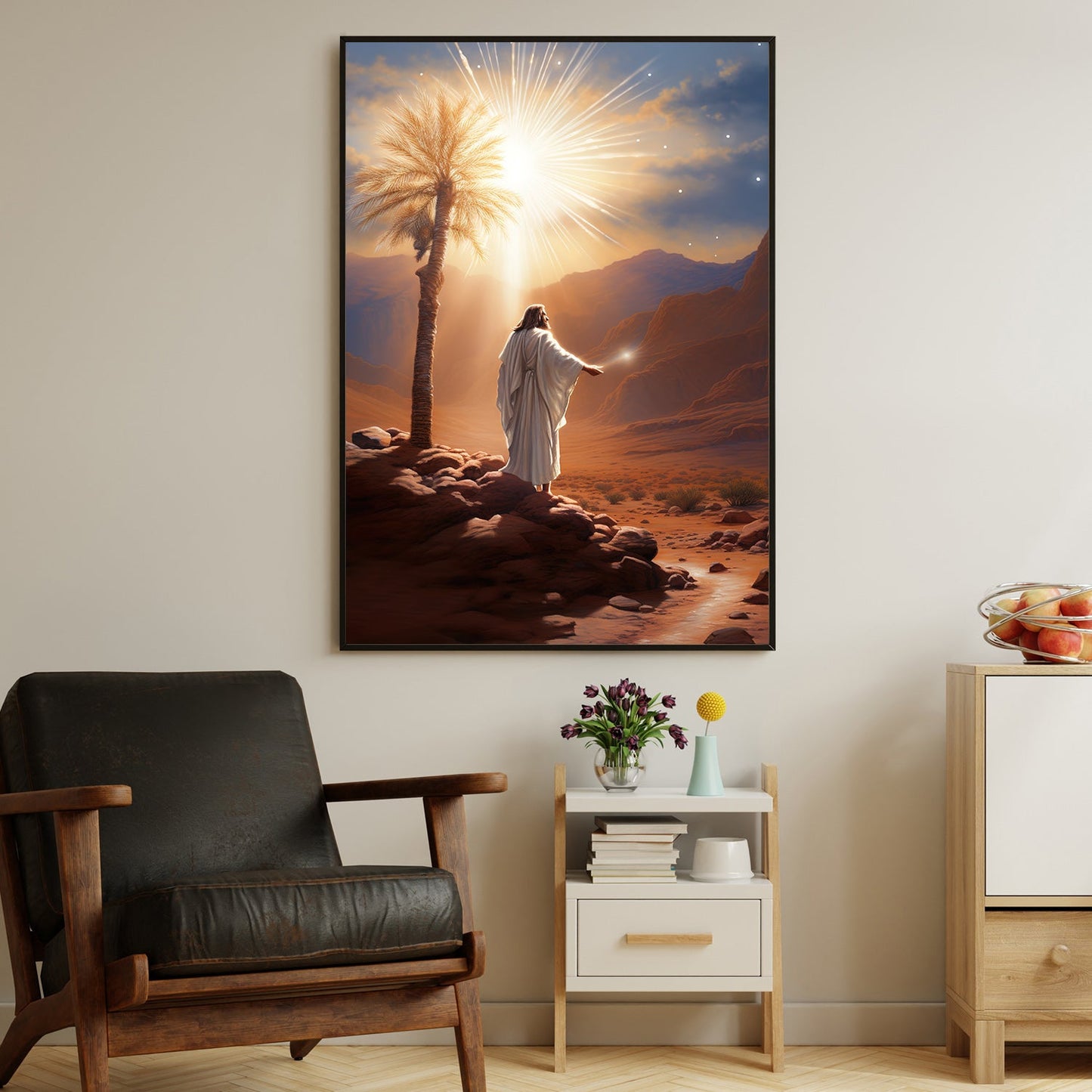 Mystical Desert Prophet, Christmas Canvas Painting, Xmas Wall Art Decor - Christmas Poster Gift
