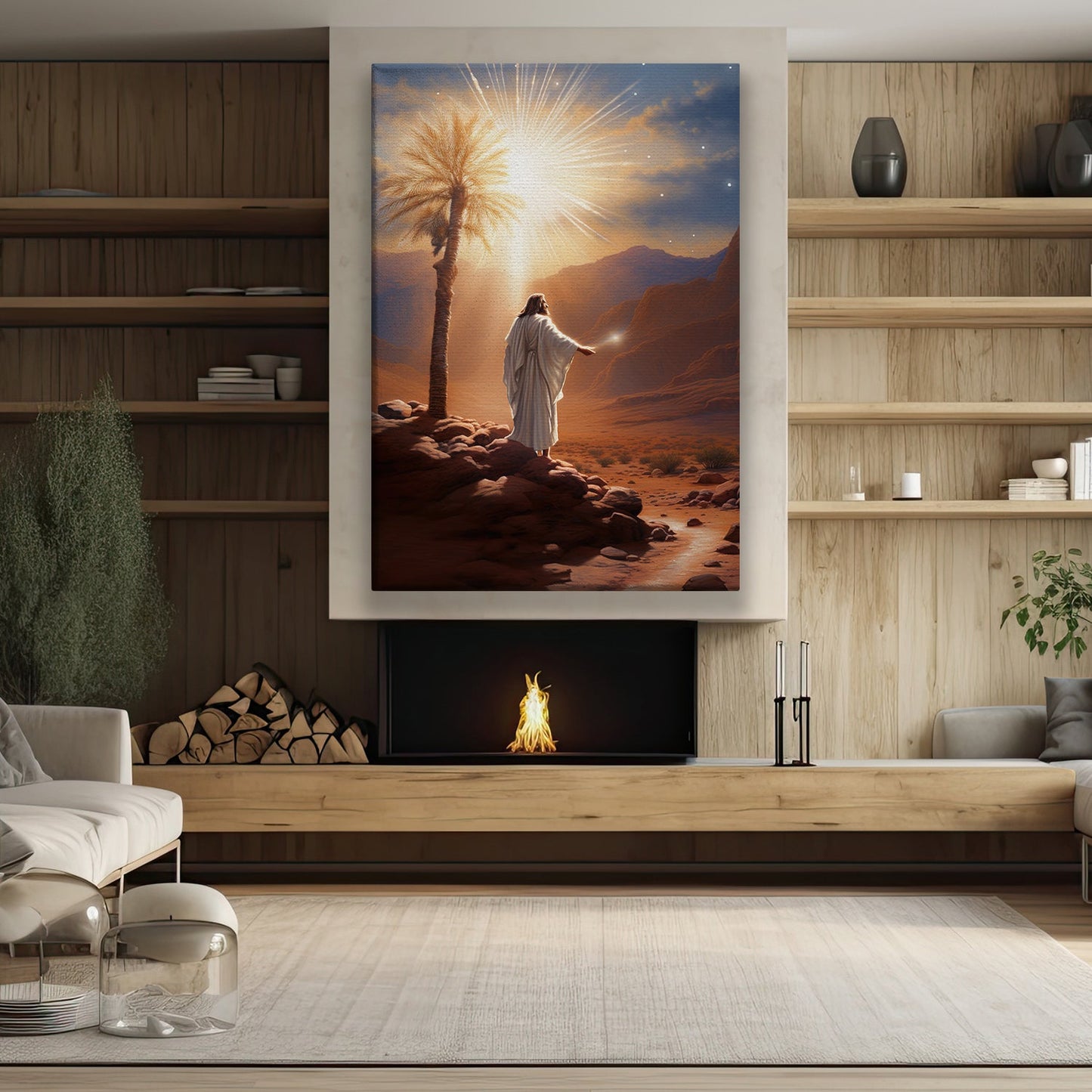 Mystical Desert Prophet, Christmas Canvas Painting, Xmas Wall Art Decor - Christmas Poster Gift