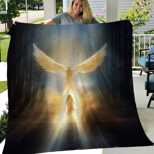 The Phoenix's Ascension Christmas, Angel Xmas Fleece Blanket & Sherpa Blanket Gift