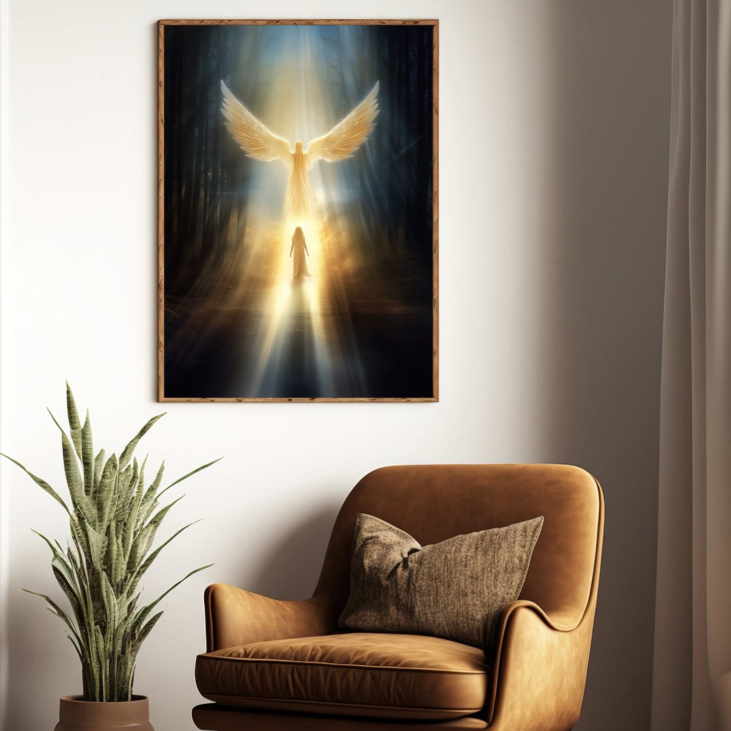 Divine Nativity Light of the World, Christmas Canvas Painting, Xmas Wall Art Decor - Christmas Poster Gift For Angel Lovers