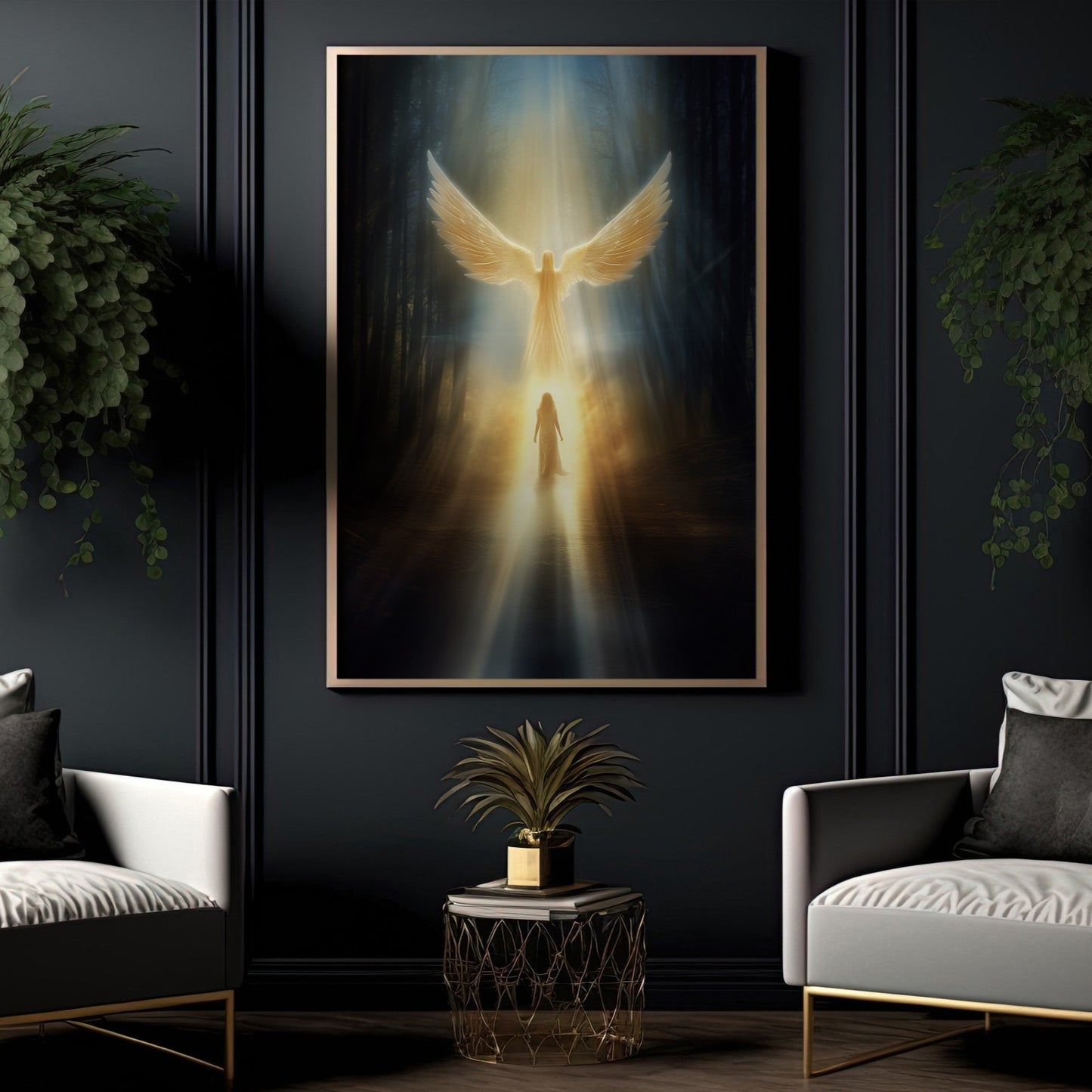 Divine Nativity Light of the World, Christmas Canvas Painting, Xmas Wall Art Decor - Christmas Poster Gift For Angel Lovers