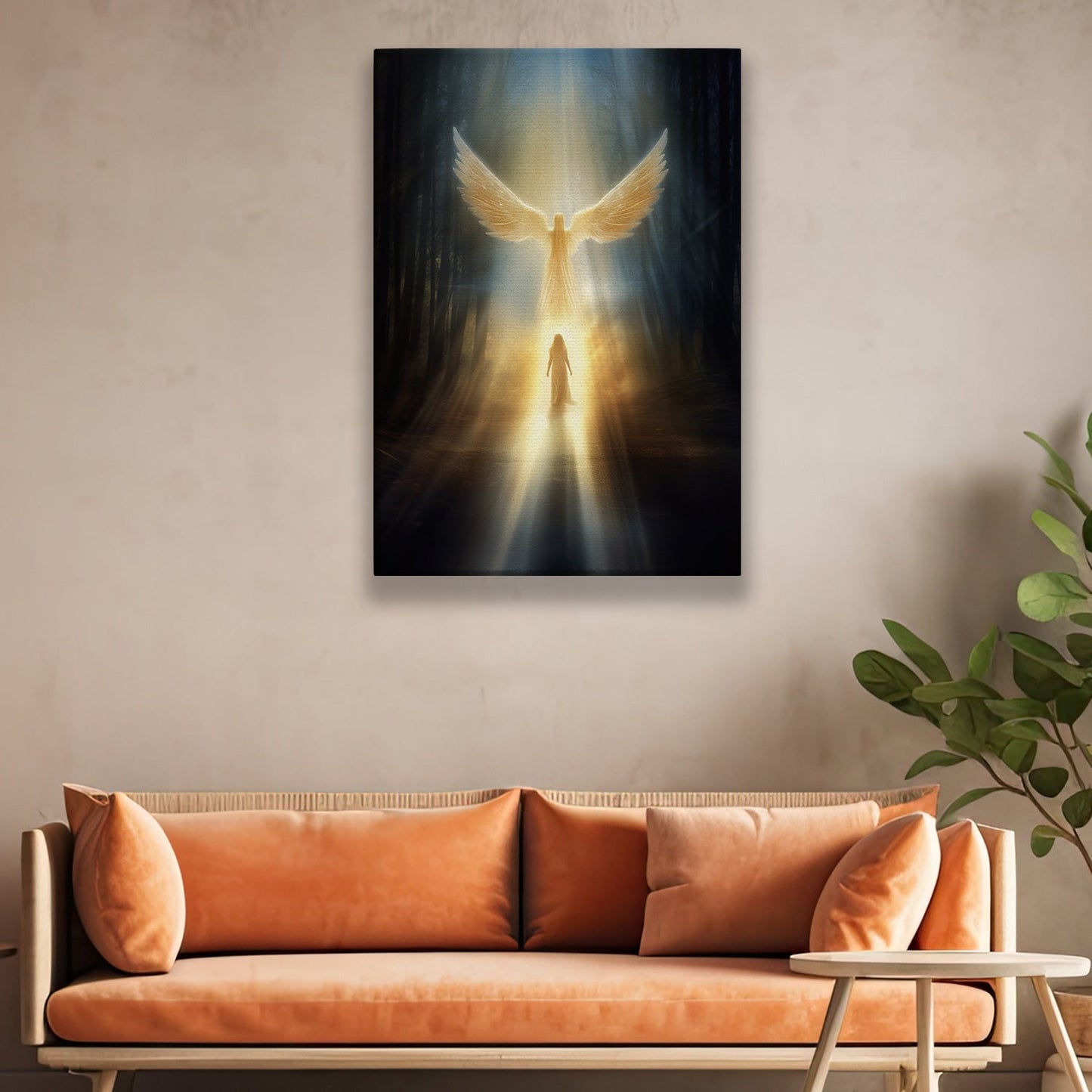 Divine Nativity Light of the World, Christmas Canvas Painting, Xmas Wall Art Decor - Christmas Poster Gift For Angel Lovers