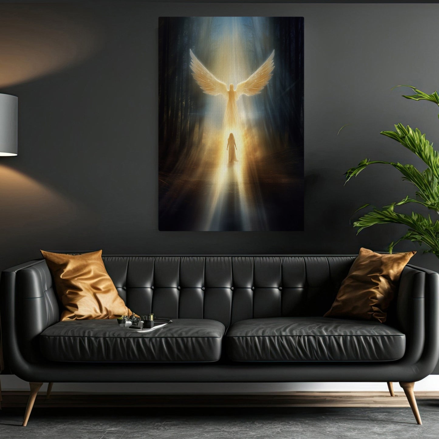 Divine Nativity Light of the World, Christmas Canvas Painting, Xmas Wall Art Decor - Christmas Poster Gift For Angel Lovers