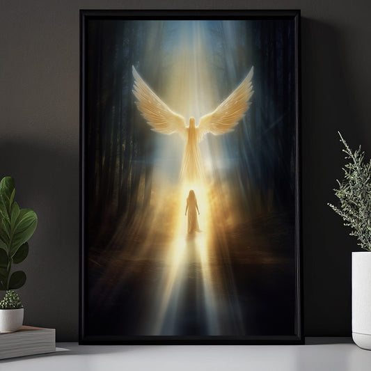 Divine Nativity Light of the World, Christmas Canvas Painting, Xmas Wall Art Decor - Christmas Poster Gift For Angel Lovers