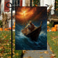 Jesus Through The Storm Christmas, Jesus Xmas Garden Flag & House Flag Gift