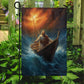 Jesus Through The Storm Christmas, Jesus Xmas Garden Flag & House Flag Gift