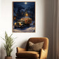 Midnight Merriment A Yuletide Journey, Christmas Canvas Painting, Xmas Wall Art Decor - Christmas Poster Gift For Truck Lovers