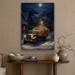 Midnight Merriment A Yuletide Journey, Christmas Canvas Painting, Xmas Wall Art Decor - Christmas Poster Gift For Truck Lovers