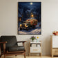 Midnight Merriment A Yuletide Journey, Christmas Canvas Painting, Xmas Wall Art Decor - Christmas Poster Gift For Truck Lovers