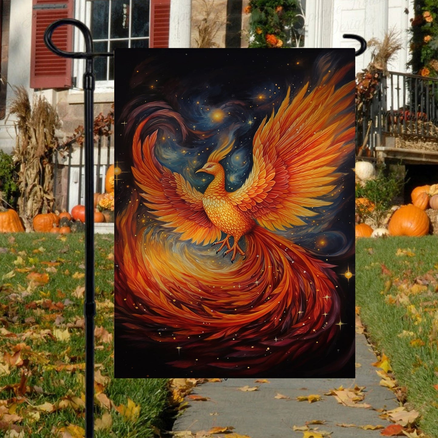 Phoenix Spreads Its Wings Christmas, Phoenix Xmas Garden Flag & House Flag Gift