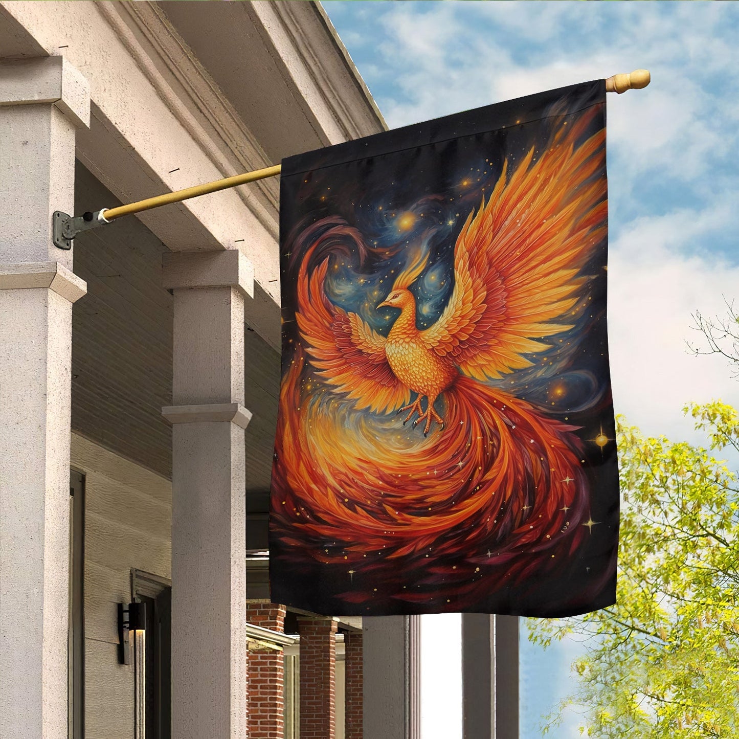 Phoenix Spreads Its Wings Christmas, Phoenix Xmas Garden Flag & House Flag Gift