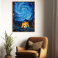 Starry Night Nativity A Celestial Celebration of Birth, Christmas Canvas Painting, Xmas Wall Art Decor - Christmas Poster Gift