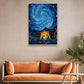 Starry Night Nativity A Celestial Celebration of Birth, Christmas Canvas Painting, Xmas Wall Art Decor - Christmas Poster Gift