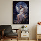 Guardian of the Night Blooms Christmas Canvas Painting, Xmas Wall Art Decor - Angel Poster Gift
