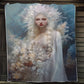 Ice Queen's Winter Bloom Christmas, Angel Xmas Fleece Blanket & Sherpa Blanket Gift