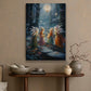 Enchanted Evening Whispers Among the Flower Fairies Christmas Canvas Painting, Xmas Wall Art Decor - Angel Poster Gift