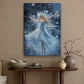 Dance of the Celestial Snowflake Elegance Amidst the Cosmos Christmas Canvas Painting, Xmas Wall Art Decor - Angel Poster Gift