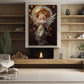 Guardian of Time Angelic Waltz Through Eternity Christmas Canvas Painting, Xmas Wall Art Decor - Angel Poster Gift