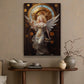 Guardian of Time Angelic Waltz Through Eternity Christmas Canvas Painting, Xmas Wall Art Decor - Angel Poster Gift