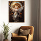 Guardian of Time Angelic Waltz Through Eternity Christmas Canvas Painting, Xmas Wall Art Decor - Angel Poster Gift