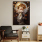 Guardian of Time Angelic Waltz Through Eternity Christmas Canvas Painting, Xmas Wall Art Decor - Angel Poster Gift
