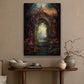 Gateway to the Enchanted Realm Christmas Canvas Painting, Xmas Wall Art Decor - Christmas Poster Gift