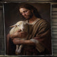 Jesus Holds A Goat Christmas, Nativity Christians Xmas Fleece Blanket & Sherpa Blanket Gift