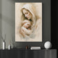 Mother's Tender Embrace, Virgin Mary Christmas Canvas Painting, Xmas Wall Art Decor - Christmas Poster Gift