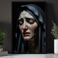 Silent Sorrowful Reflection, Virgin Mary Christmas Canvas Painting, Xmas Wall Art Decor - Christmas Poster Gift