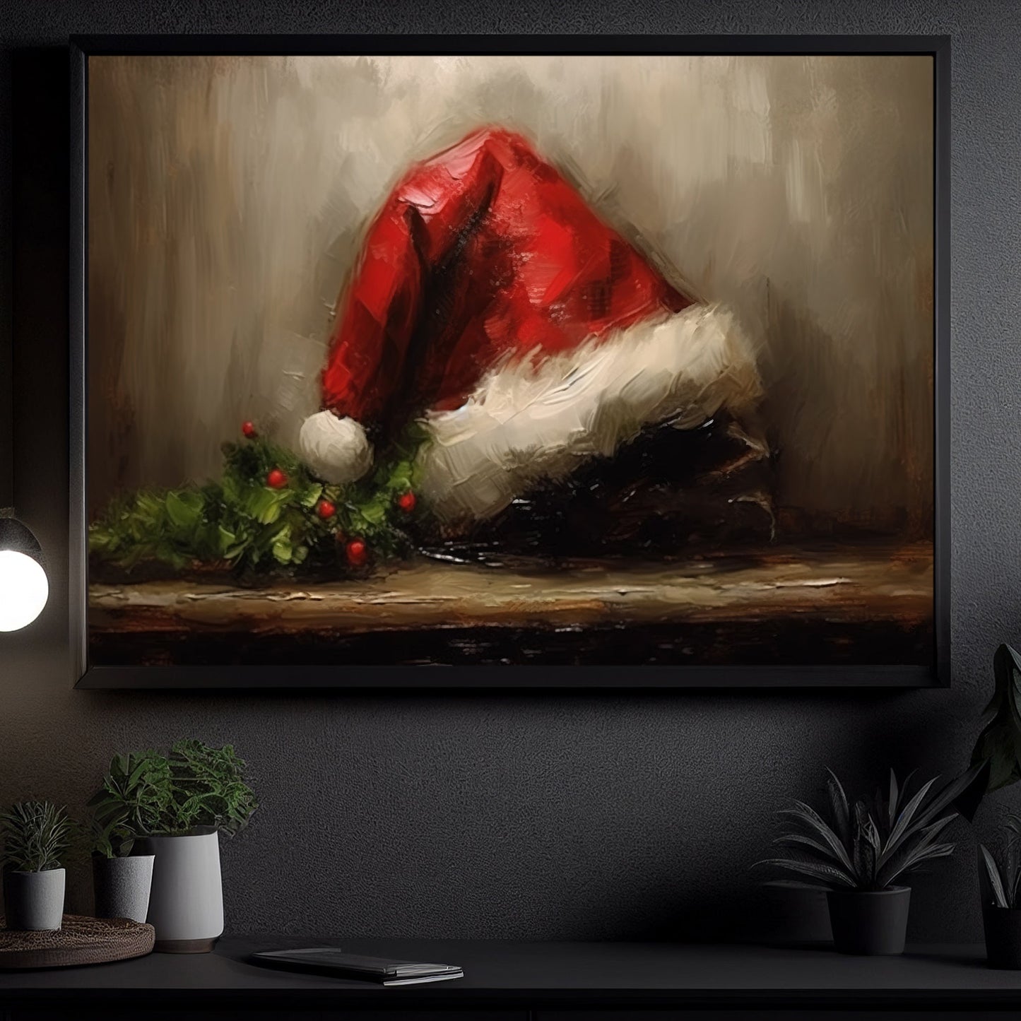 Yuletide's Gentle Touch, Christmas Canvas Painting, Xmas Wall Art Decor - Christmas Poster Gift