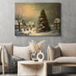 Holiday Cheer in Twilight, Christmas Canvas Painting, Xmas Wall Art Decor - Christmas Poster Gift