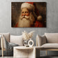 Jolly Santa's Portrait, Santa Claus Christmas Canvas Painting, Xmas Wall Art Decor - Christmas Poster Gift