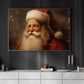 Jolly Santa's Portrait, Santa Claus Christmas Canvas Painting, Xmas Wall Art Decor - Christmas Poster Gift