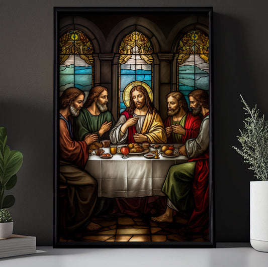 The Last Supper, Jesus Christian Canvas Painting, Xmas Wall Art Decor - Christmas Poster Gift