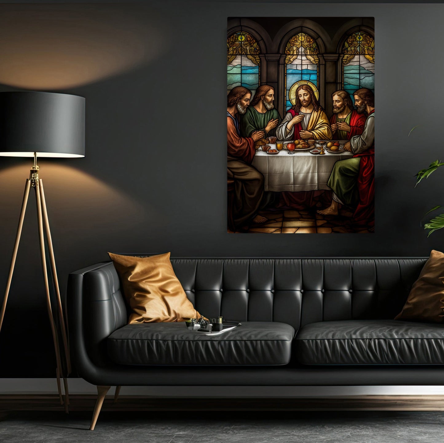 The Last Supper, Jesus Christian Canvas Painting, Xmas Wall Art Decor - Christmas Poster Gift