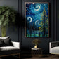 Starry Night Christmas Tree In The Forest Canvas Painting, Van Gogh Xmas Wall Art Decor - Christmas Poster Gift