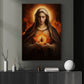 Eternal Love's Divine Embrace, Virgin Mary Canvas Painting, Xmas Wall Art Decor - Christmas Poster Gift