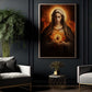 Eternal Love's Divine Embrace, Virgin Mary Canvas Painting, Xmas Wall Art Decor - Christmas Poster Gift